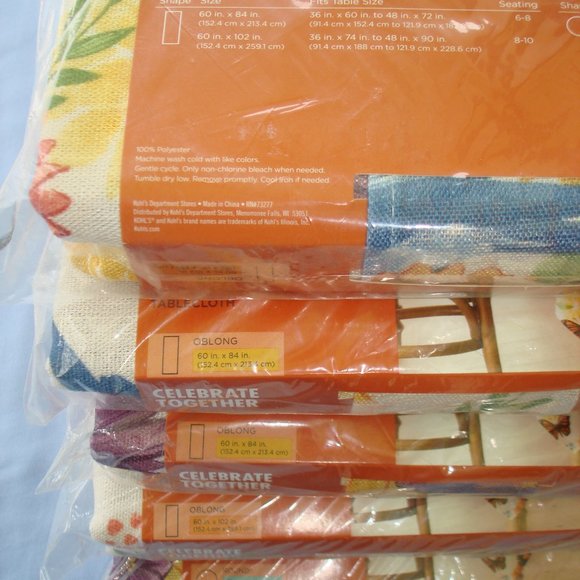 ONE New 60" x 84" FABRIC TABLECLOTH Sunflowers Floral Nature Spring Summer Fall - Picture 9 of 16